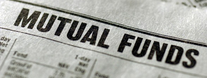Close-up of a paper of mutual funds