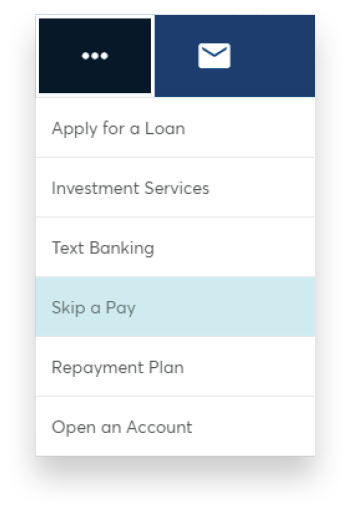 Skip a pay drop-down in Online Banking