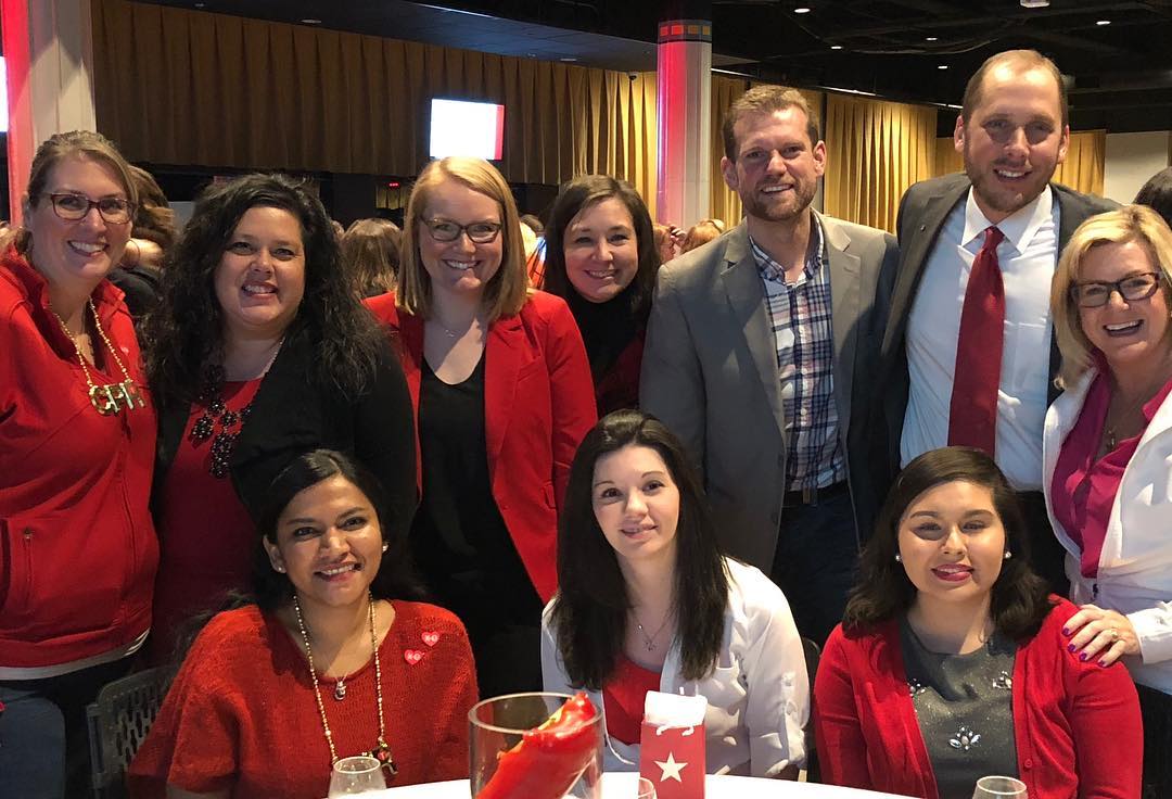 Employees from Consumers Credit Union at Grand Rapids Go Red Luncheon