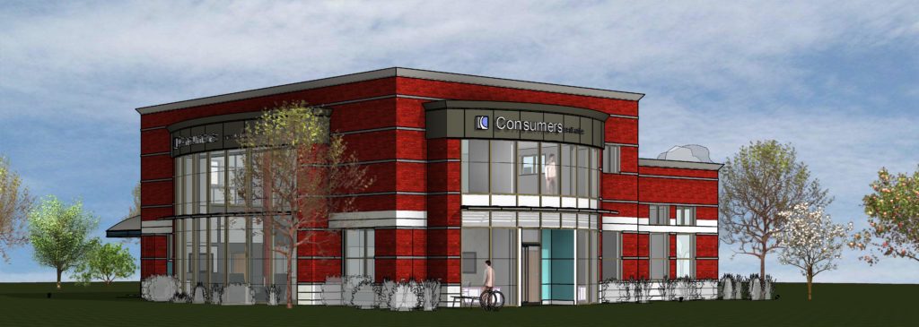 Rendering of Consumers Credit Union's 54th Street office