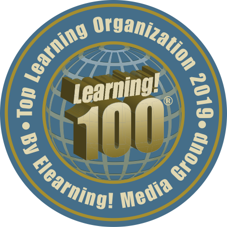 A Top Learning Organization 2019 badge.
