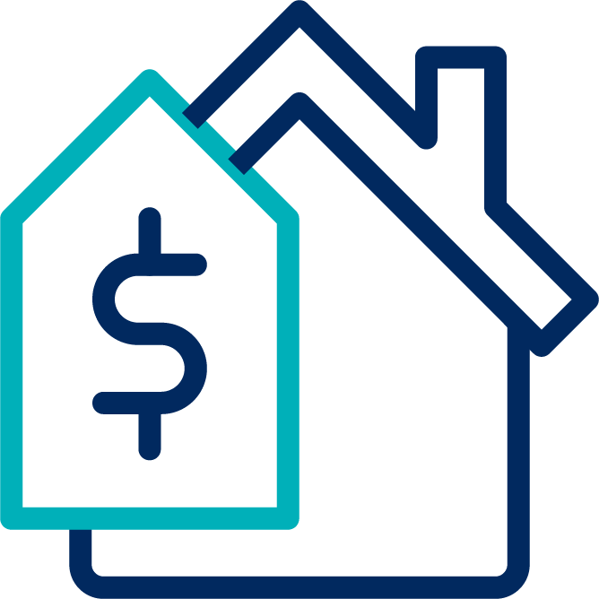 House with money symbol icon