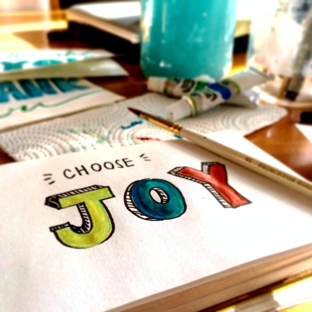 "Choose joy" artwork.