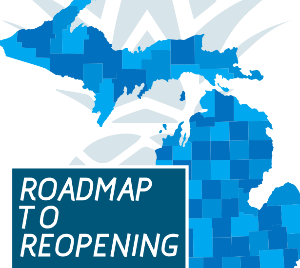 Roadmap to reopening graphic.