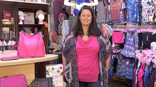 Owner Helena Borski of Beautifully Unique in her store