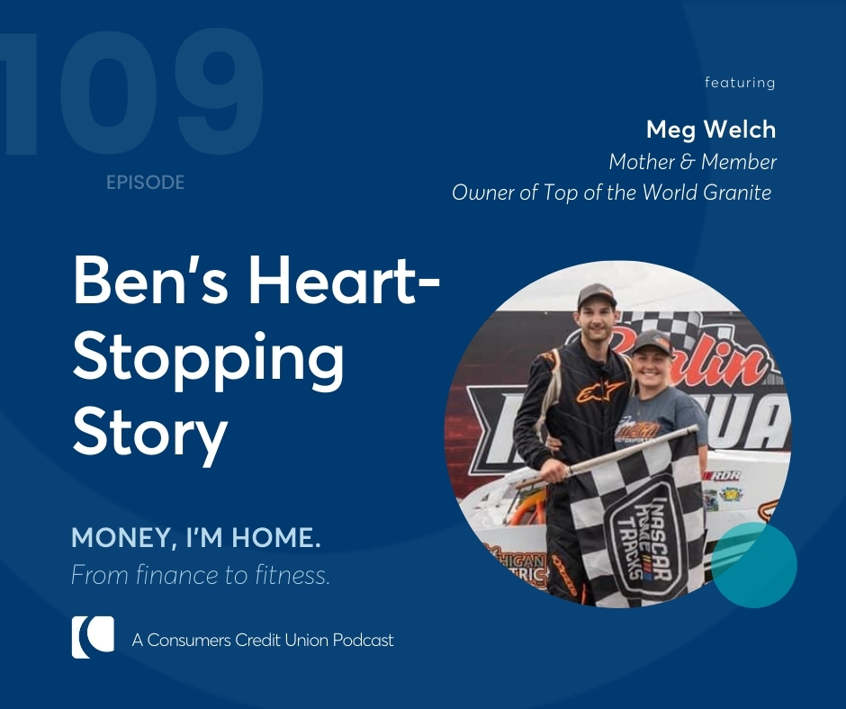 Meg Welch, Owner of Top of the World Granite as a guest on Consumers Credit Union podcast, "Money, I'm Home".