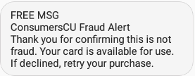 Y response fraud alert