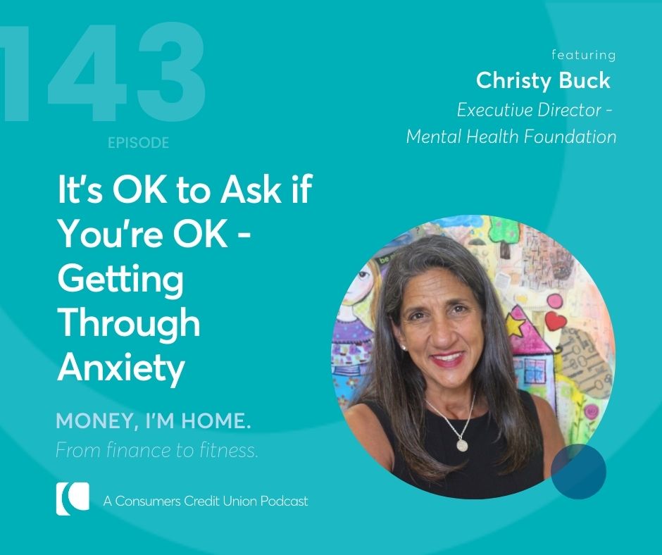 Consumers' podcast graphic with guest Christy Buck