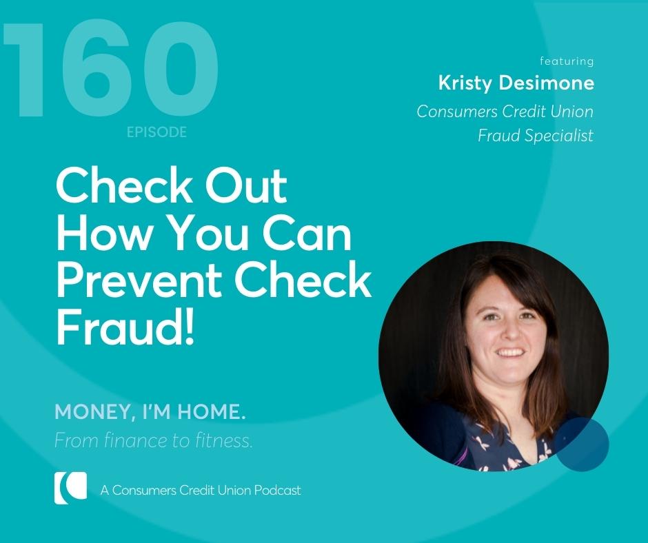 Consumers'podcast graphic with image of Kristy DeSimone and title