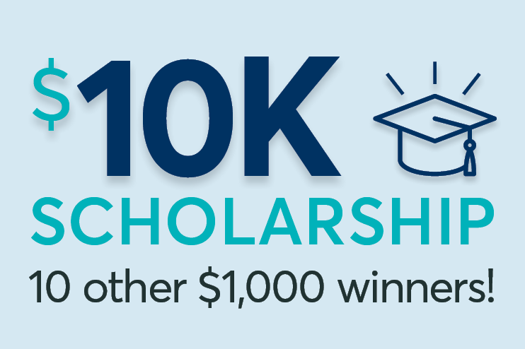 $10K scholarship graphic