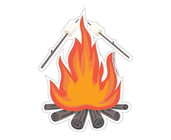 Campfire sticker