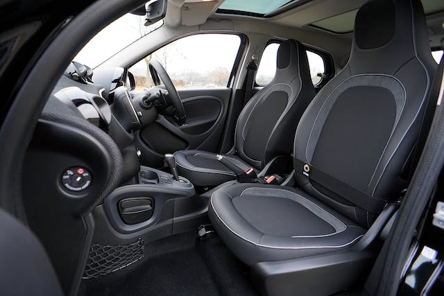 Black vehicle interior