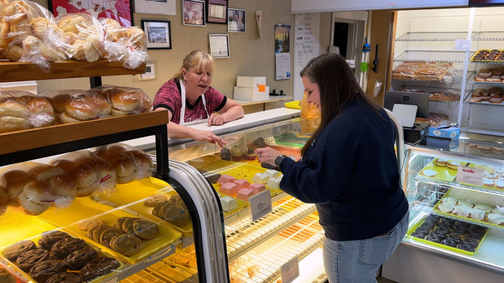 Jenny Modert in Marshall Michigan ordering patries.